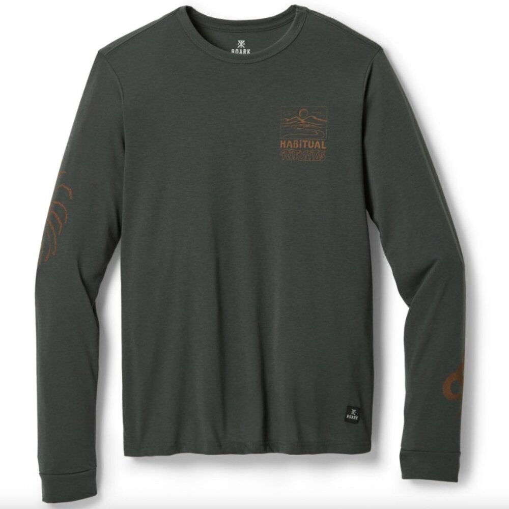 Roark Mathis Active Long-Sleeve T-Shirt - Men's LG Onyx STY: RK456 NWT